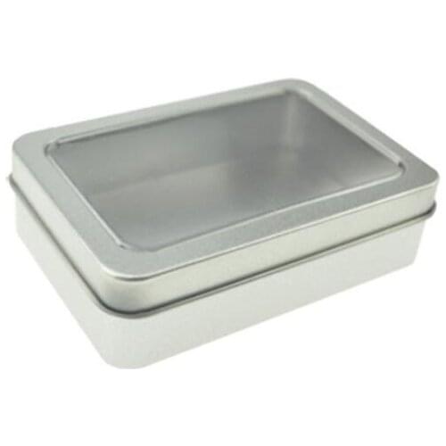 New Jewelry display packaging can Tin Boxes 10.7*7*3 cm Metal Storage Cases With Open Window LX8531