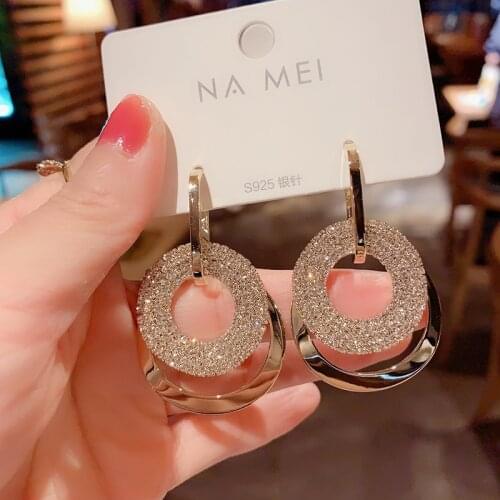 2021 New Trendy Square Shape Drop Earrings Brilliant Bridal Engagement Wedding Jewelry Elegant Female Dangle Earring Fine Gift