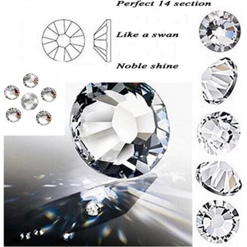 2019 Brand New Non Hotfix Super Glitter Nail Rhinestones Crystal Decorations DIY AB Flatback Nail Stone Glue On 3D Nail Art Gem