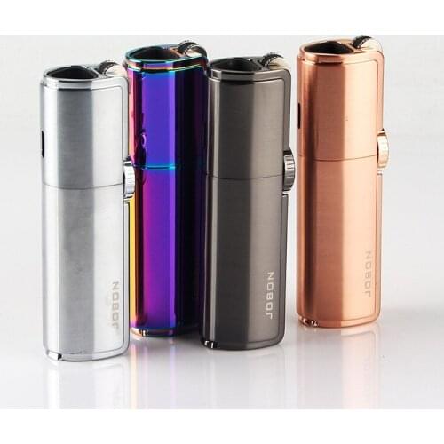 Three Straight Cigar Moxa Stick Straight Gas Lighter with Cigar Hole Mini Torch Smoking Accessories Gadgets for Men Encendedores