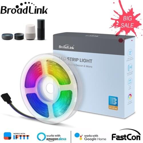 BroadLink Smart LED Light Strip RGB Dimmable Flexible Cuttable Strip Lights APP Remote Control Work With Alexa Google Home IFTTT