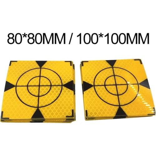 Yellow Reflector Sheet For Total Station 20 Pcs 80 or 100 mm Triangle Reflector Sheet Reflective Tape Target New Arrival 2021