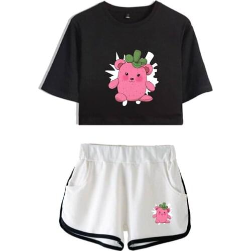 Moriah Elizabeth I Love pickle Women Sets Pullover Elastic Waist Harajuku Suits Short Tops Streetwear Two Piece Sets Sportswear