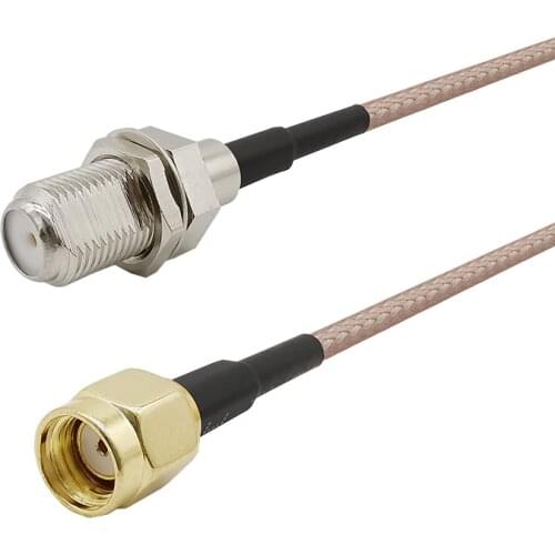 1Pcs F Female Jack to RP SMA Male Plug RF Coaxial Coax RG316 Cable Connector Antenna Extension Cables 10CM - 50CM