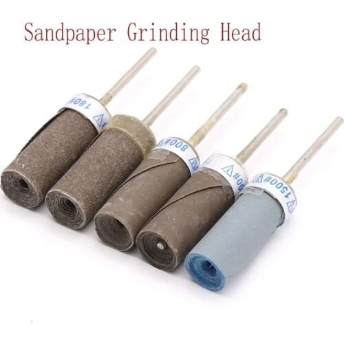 10pcs Sanding Bands Sandpaper Grinding Wheels Head 2.35mm Shank For Dremel Electric Drill Accessoriess Abrasive Rotary Tools