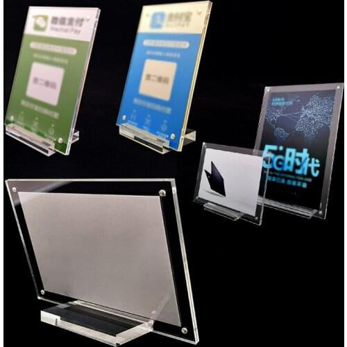 1x Acrylic Plexiglass Table Card Display Stand Photo Frame With Base Acrylic Table Card Sign Part Tool Kits Home Decor