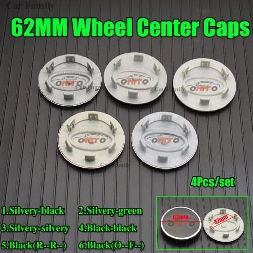 4pcs/Set 62mm Car Emblem Rims Wheel Hub Center Logo Badge Covers 6.2cm ABS Metal for Range Discovery Freelander Evoque
