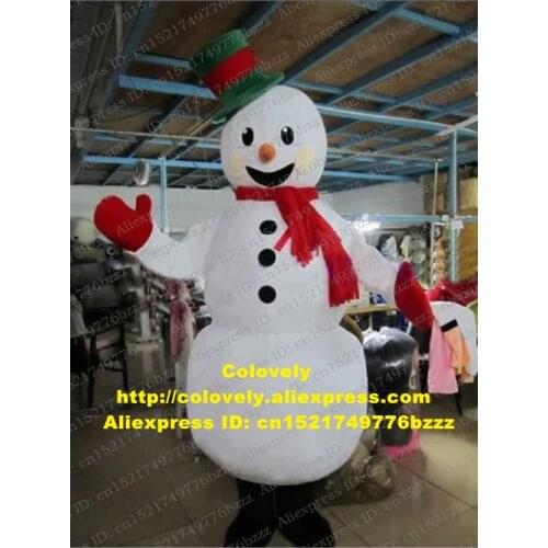 White Snowman Mascot Costume Adult Cartoon Character Outfit Suit The Public Holidays Advertising Campaign zz9535