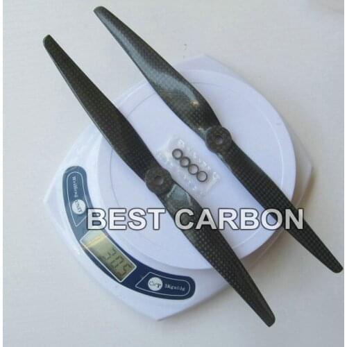 Free shipping 2 Pairs High quality 10" long ,5.0" pitch, 3K Carbon fiber CW/CCW propeller for RC Multi-Copter