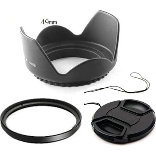 72mm 72mm Flower Lens Hood +UV Filter +Lens Cap for Canon, for Nikon 18-200, for Canon 15-85 DSLR