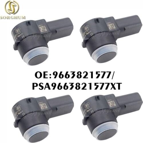 4PCS PDC Parking Sensor For Peugeot 307 308 407 Rcz Partner Citroen C4 C5 C6 9663821577XT PSA9663821577 6590A5 6590 EF