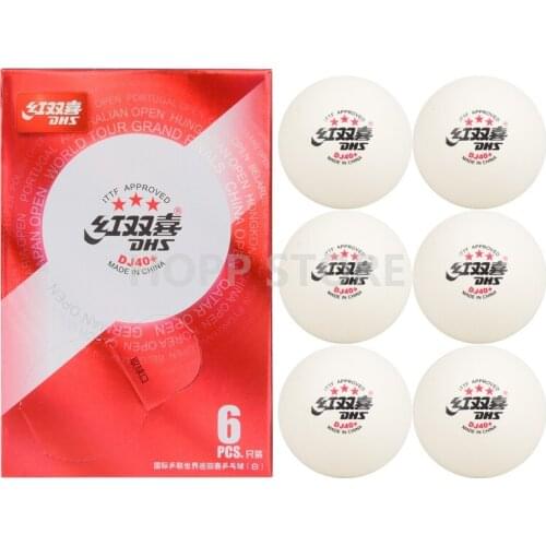 DHS 3-Star DJ40+ Table Tennis Ball ITTF WORLD TOUR Plastic ABS DHS 3 Star Ping Pong Balls