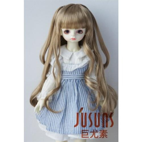 JD437 1/6 1/3 Long Wig With Curly BJD Syntheitc Mohair Wig YOSD SD Cute Doll Hair Size 6-7inch 8-9inch BJD Doll Accessories