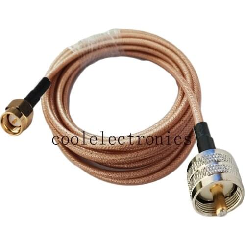 RG400 SMA Male to UHF PL259 Plug Male Connector Double Shielded Copper Braid RF Coaxial cable 50ohm 10/15/20/30/50CM 1/2/3/5/10M