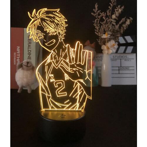 3d Anime Lamp Haikyuu Anime Lamp Night Light Color Cartoon for Home Decor Birthday Kids Gift Manga LED Night Lamp Table