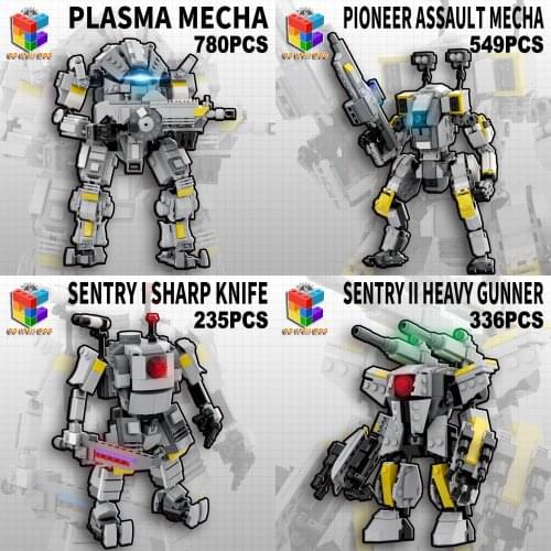 MOC Mech Blocks Titanfall Armored Model Small Building For Kids Bricks Children Toy Gifts