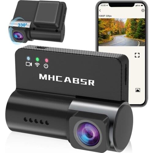 Mini Dash Cam 1080P Car Camera DVR Recorder 330 Degree Rotatable lens Support Smart Voice control Wifi Wireless Connect APP