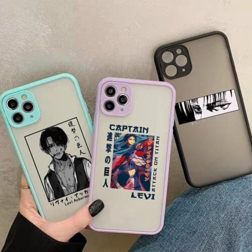 Soft Bumper Phone Case for Iphone 12 Mini 11 Pro XS MAX 8 7 6 6S Plus X SE20 XR Anime Japanese Attack on Titan Case Fundas Coque
