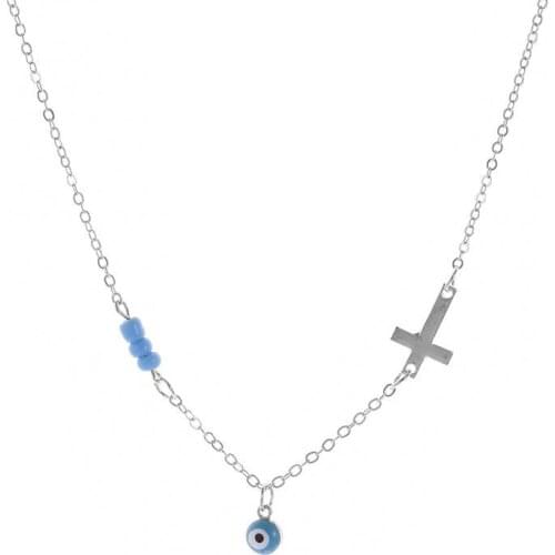 2021 New Fashion Clavicle Necklace Cross Pendant Delicate Alloy Choker Necklace Charm Necklace For Women Jewelry