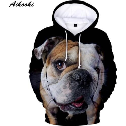 New Novelty Cute French Bulldog 3D Hoodies Men/Women Fashion Spring/Autumn Hoodies Print Cute Dog Design Funny Cool Sweatshirts