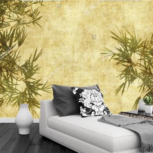 Custom China wallpaper,Bamboo on antique paper texture,natural scenery for the living room bedroom dining room background wall
