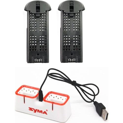 Original Syma X22 / X22w drone battery RC Quadcopter Spare Parts Accessories 3.7V 400mAh Battery and Charger 5-1 Cable