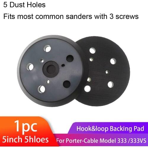 5"Sanding Pad Hook and Loop Backing Pad for Porter Cable 13904 Fits Porter Cable Model 333 and Model 333VS Random Orbit Sanders
