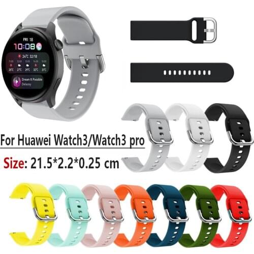 22mm Sport Silicone Watch band For Huawei Watch 3/Watch3 pro Smart Bracelet Replacement Wristband For Huawei Watch3 Strap Wrist