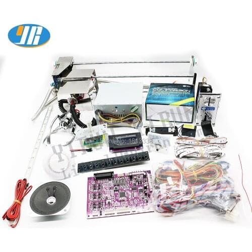 Luxury Plush Toy Doll Machine DIY Kit Crane Claw Game Board LED Joystick Coin Acceptor Power Supply Coin Counter