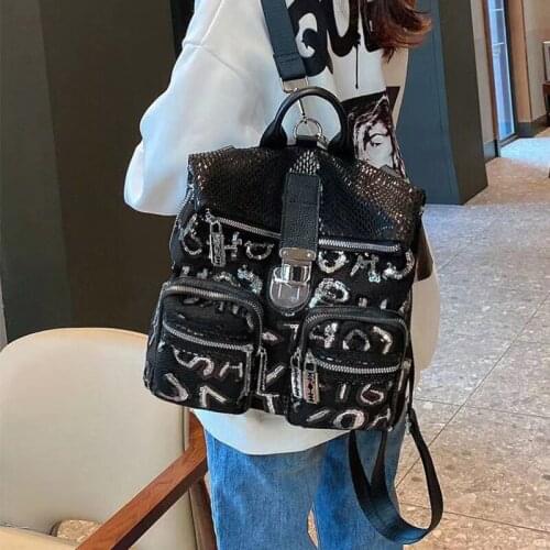 Luxury Fashion Women Backpack 2021 New All-match Multi-purpose Shoulder Bag Female Black Casual Travel Bagpack Mochila Feminina