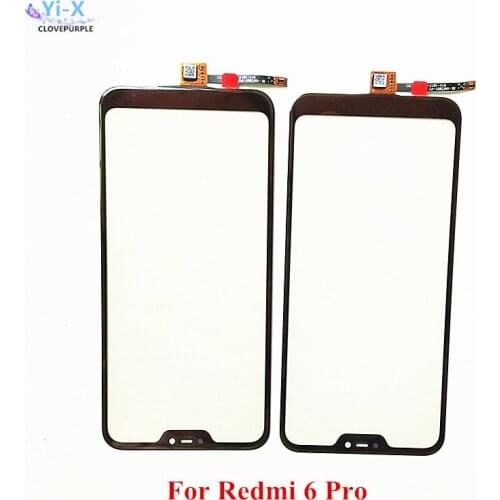 10x For Xiaomi Mi A2 Lite Touch Screen Sensor Glass Panel for Xiaomi Redmi 6 Pro Touchscreen Panel Front Outer Glass