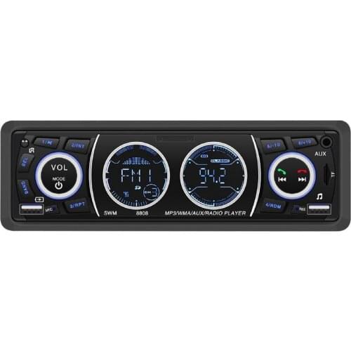 SMW8808 Player Bluetooth 4.0 12V Hands Free Car MP3 Music Player Radio for Car Accessories Central Control