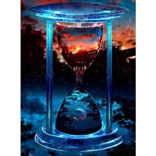 JMINE Div 5D Glass Moon Sunrise Water Bottle Full Diamond Painting cross stitch kits art Scenic 3D paint by diamonds