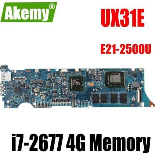 UX31E Motherboard REV3.2 i7-2677 4G Memory For Asus UX31E Laptop motherboard UX31E Mainboard UX31E Motherboard test 100% OK