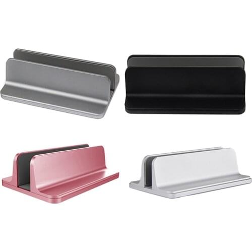 Aluminum Vertical Laptop Support Adjustable Desktop Notebook Support Upright Space-saving Stand JA55