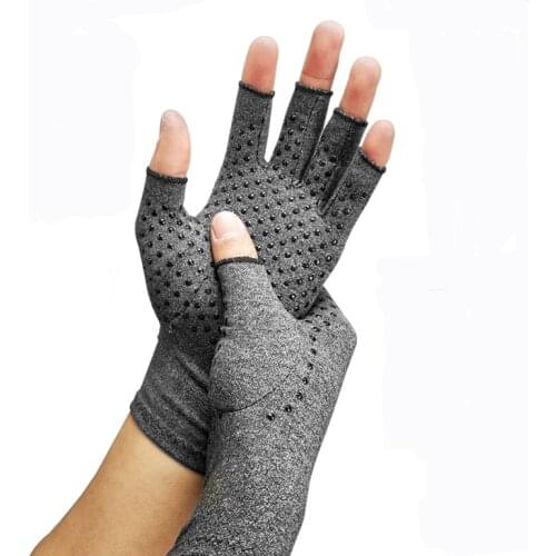 High elastic Half finger cycling gloves Arthritis pressure health gloves breathable anti-edema rehabilitation riding gloves