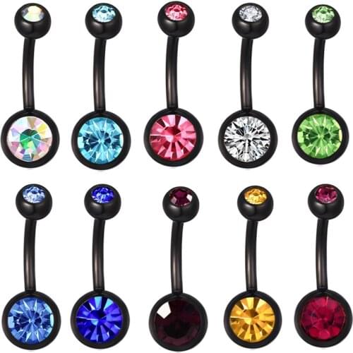 Woman Body Jewelry Crystal Rhinestone Stainless Steel Piercings Accessories Fashion Trend Punk Women Belly Button Piercing