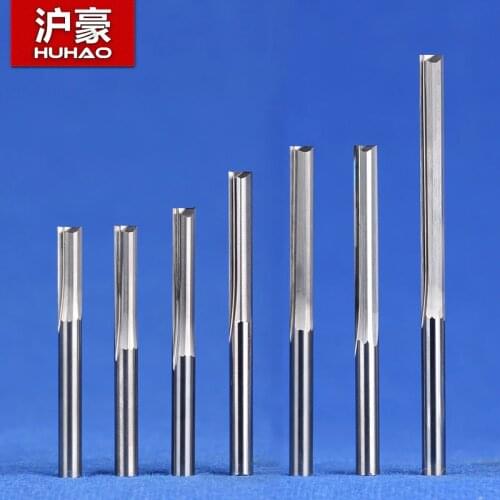 1pc 4/6mm SHK Two Flutes Straight Carving Tools Double Flutes CNC Router Bits Straight Engraving Cutters