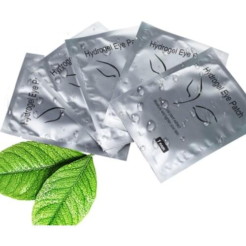 Hydrogel Eye Patch 50 100 Pairs Lash Extension Supplies 100% Natural Lint Free Under Eye Gel Pads for Eyelash extensions