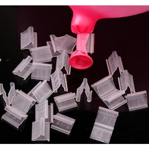 100pcs/lot Useful "V" Shape Balloons Sealing Clip Ballon Buttons Clips Wedding/Birthday/Christmas Party Decoration Supplies