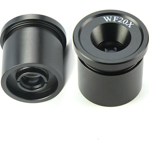 2 PCS WF20X/10mm Stereo Microscope Eyepiece Optical Lens with Mounting Size 30.5mm