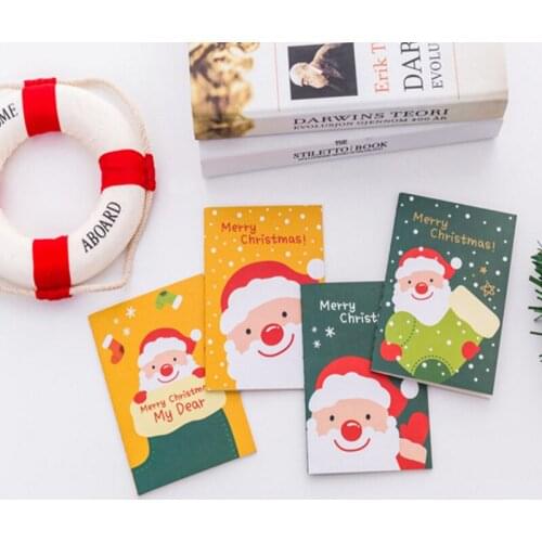 40pcs/lot Cartoon Happy Christmas Notebook Journal Diary Planner Notepad for Kids Gift Stationery Free Shipping