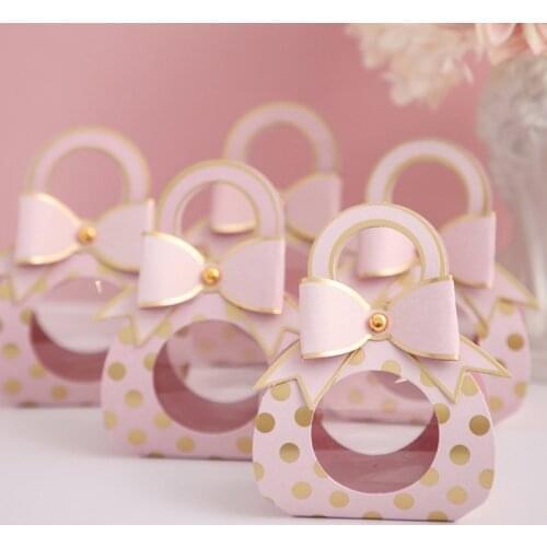 5Pcs Handle Romantic Marriage Candy Packaging Paper Box Gift Boxes Creativity Specially Birthday Party Baby Shower Decoration