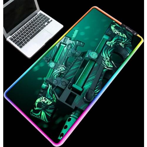 Mairuige Large size RGB mouse pad csgo series pattern table pad LED high-quality lighting essential keyboard pad for e-sports
