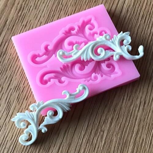 Hot Sale DIY Sugar craft Cake Vintage Relief Border Silicone Mold Fondant Mold Cake decorating Tools Gum paste Mold