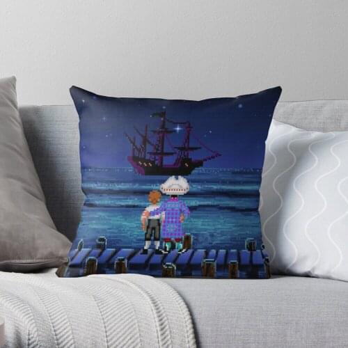 Guybrush & Stan (Monkey Island) Throw Pillow 100% Cotton Decor PillowCase Home Cushion Cover 45*45cm