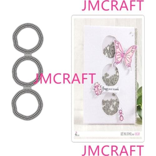 JMCRAFT 2021 New Three Circular Decorations Metal Cutting Die For Scrapbooking Practice Hands-on DIY Album Card Handmade Tool