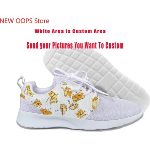 Shiba Inu Animal Pets Dog Cut kawaii Harajuku Lightweight Sport Running Mesh Shoes Men Women Casual Breathable Sneakers