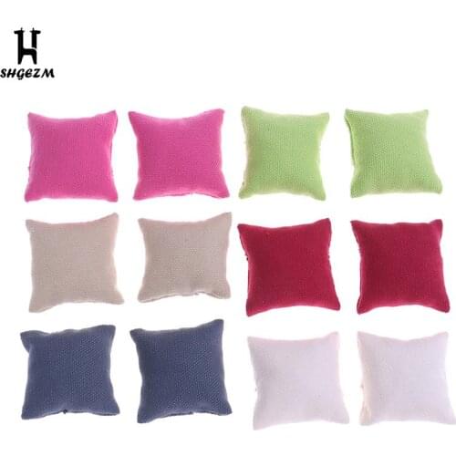 Newest Pillow Cushions For Sofa Couch Bed Dollhouse Miniature Furniture Toys Without Sofa Chair For Dolls Decoration