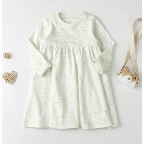 New Fashion Spring Summer Baby Girl Dress Cute Solid Knee-Length Clothes For Teens Boutique Customized Wholesale A1-LYQ-2101003